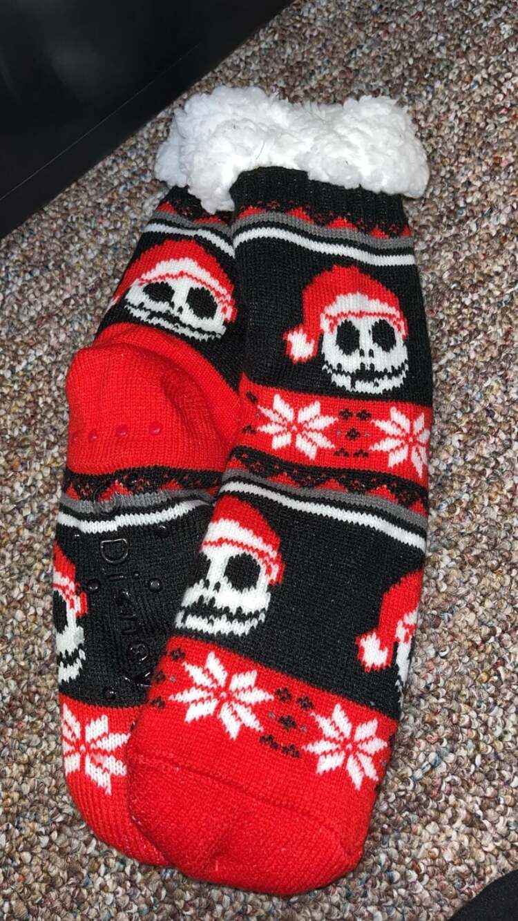 Disney The Nightmare Before Christmas Jack Skellington Holiday Cozy Slipper Sock